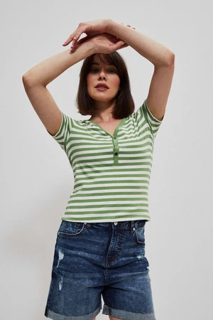 Striped cotton blouse