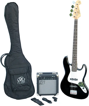 SX SB1 Bass Guitar Kit Black Basse électrique