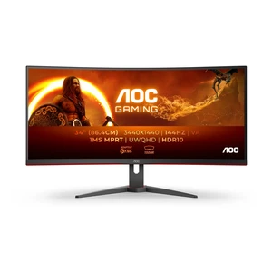 34" AOC CU34G2XE-BK VA/3440x1440/144Hz/1ms/Blck-Red