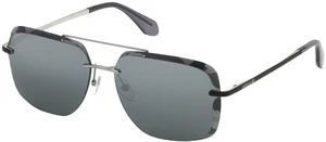 Adidas OR0017 68C Shine Palladium Matte Black/Smoke Mirror Silver Lunettes de vue