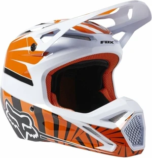 FOX V1 Goat Dot/Ece Helmet Orange Flame S Casque