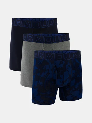 Under Armour M UA Perf Cotton Nov 6in Boxerky 3 ks Modrá