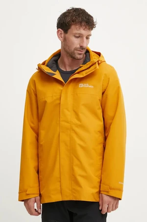 Turistická bunda Jack Wolfskin Altenberg 3IN1 oranžová farba, A61864