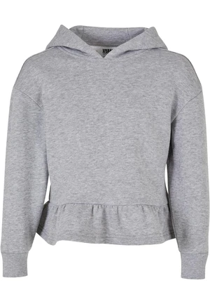 Girls' Organic Volants Hoody Gray