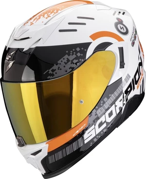 Scorpion EXO 520 EVO AIR TITAN White/Orange S Casque