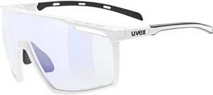 UVEX MTN Perform V White Matt/Variomatic Litemirror Blue Okulary rowerowe