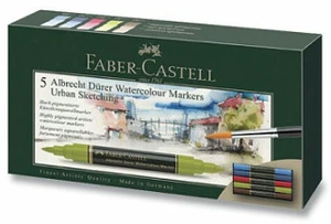 Sada akvarelových popisovačů Faber-Castell Urban Sketch 5ks