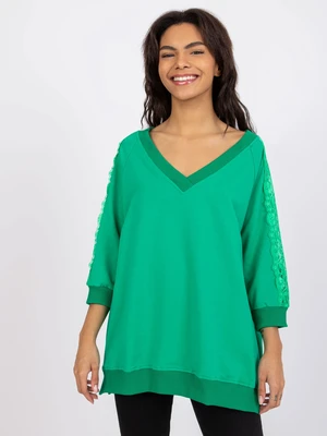 Dark green casual blouse Leja RUE PARIS