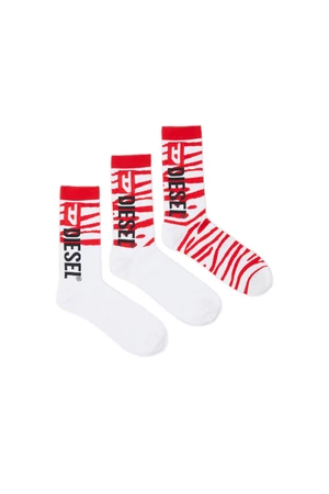 Diesel Ponožky - SKM-RAY-THREEPACK SOCKS biele