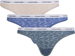 Calvin Klein 3 PACK - dámske nohavičky Brazilian QD5068E-GP8 L