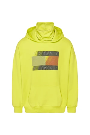 Tommy Jeans Mikina - TJM REFLECTIVE FLAG HOODIE žltá