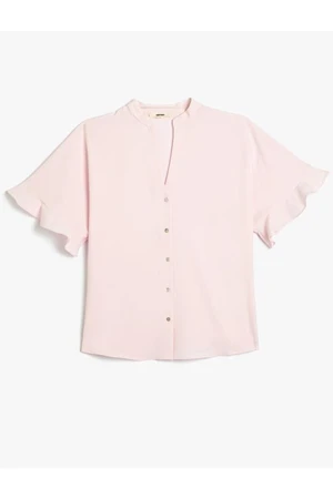 Koton A Judge Collar Shirt Sleeves with Ruffles