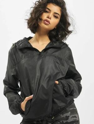 Black Ramie Windbreaker