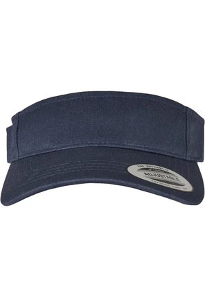 Curved navy visor cap