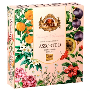 BASILUR Vintage blossoms assorted 40 gastro sáčků