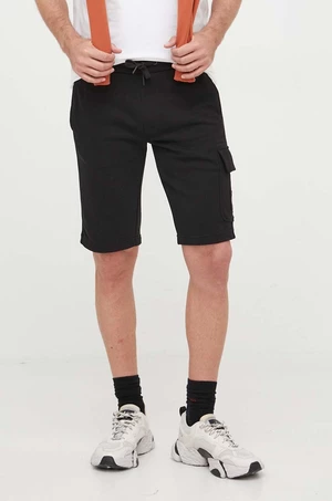 Bavlněné šortky Calvin Klein Jeans černá barva, J30J323411