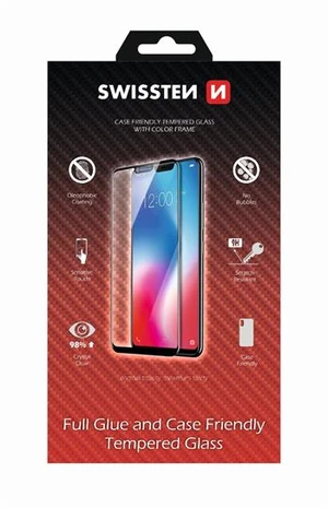 Tvrzené sklo Swissten Full Glue, Color Frame, Case Friendly pro Samsung Galaxy A05, černá