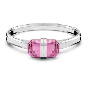 Swarovski Krásný pevný náramek s růžovými krystaly Lucent 5633628 M (5,6 x 4,6 cm)