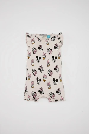 DEFACTO Baby Girl Newborn Disney Mickey & Minnie Ribbed Camisole Sleeveless Jumpsuit