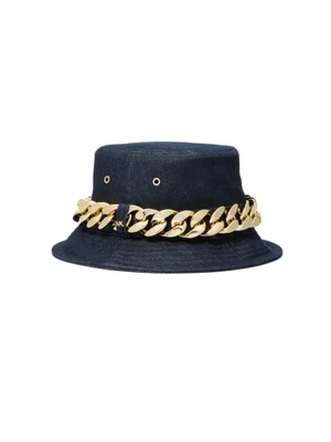 Michael Kors Klobúk - DNM CHAIN BUCKET HAT modrý