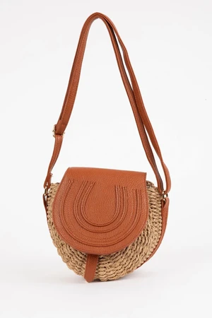 DEFACTO Women's Straw Crossbody Bag