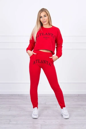 Set with red Atlanta print