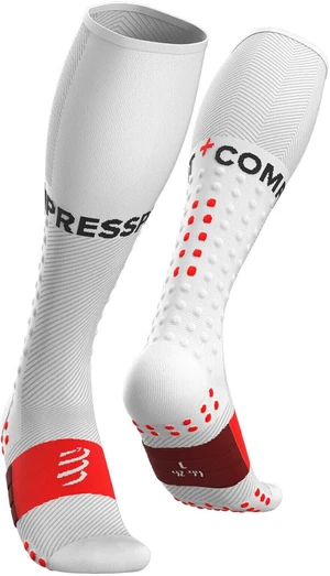 Compressport Full Run White T1 Șosete pentru alergre