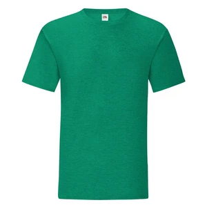 Green men's t-shirt in combed cotton Iconic with Fruit of the Loom sleeve