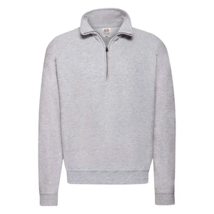 Grey Men's Sweatshirt Zip Neck Sweat Fruit of the Loom