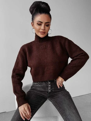 Brown turtleneck LEILA 2023 OLAVOGA