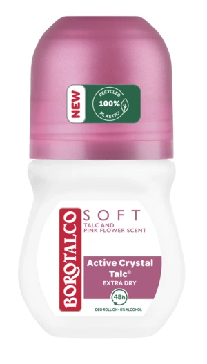 BOROTALCO Soft Talc and Pink Flower, Roll-on deodorant pro ženy 50 ml