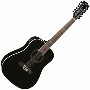 Eko guitars NXT D100e XII Black Guitares acoustique-électrique 12 cordes