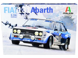 Skill 3 Model Kit Fiat 131 Abarth Rally 10 Winner "Montecarlo Rally" (1980) 1/24 Scale Model by Italeri