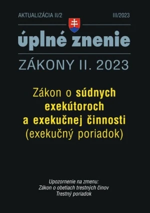 Aktualizácia II/2 2023 – Exekučný poriadok