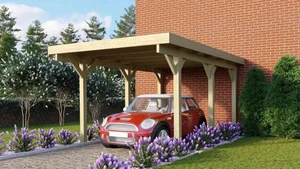 Dřevěný přístřešek / carport CLASSIC 1A Dekorhome