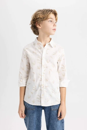 DEFACTO Boy Patterned Long Sleeve Shirt