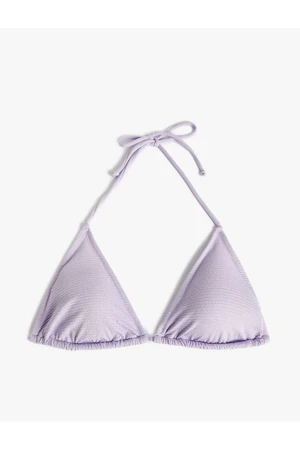 Koton Textured Covered Triangle Bikini Top