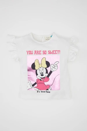 DEFACTO Baby Girl Disney Mickey & Minnie Crew Neck Short Sleeve T-Shirt