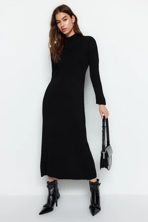 Trendyol Black Bolero Double Breasted Detailed Knitwear Dress