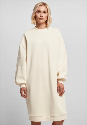 Women's Organic Oversized Midi Dress with White Sand Neckline