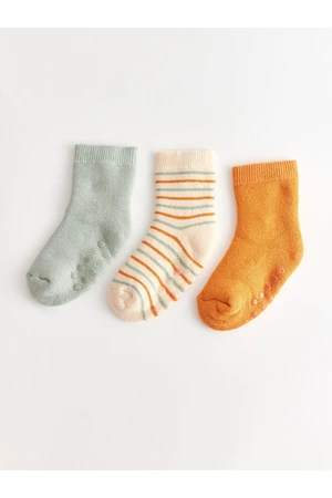 LC Waikiki Lcw Striped Baby Boy Socks 3-Pack