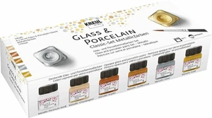 Kreul Classic Metallic Set Set de vopsele pentru sticla si portelan Metalic 6 x 20 ml