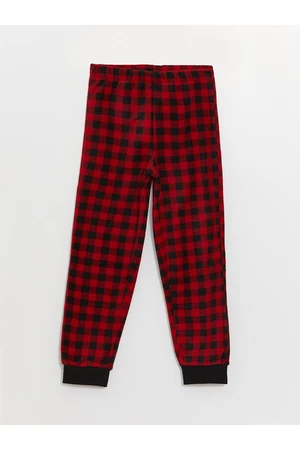 LC Waikiki Lcw Elastic Waist Plaid Fleece Boy's Pajama Bottom