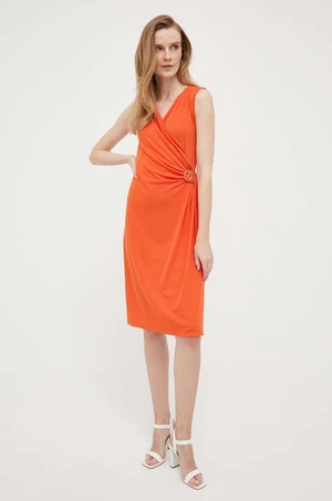 Šaty Artigli oranžová barva, mini