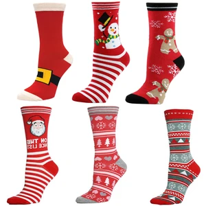 Woman Christmas Socks Funny Xmas Tree Snowflake Gingerbread man Candy Cane Cotton Tube Crew Happy Sock Men New Year Funny Sokken