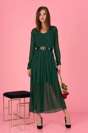 Dark green Mariedam dress + belt GRAETIS! dark green