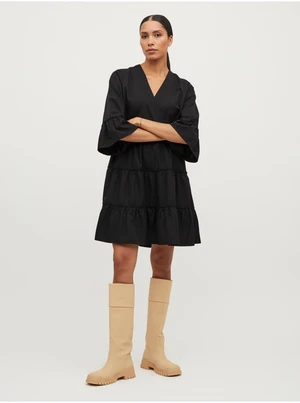 Black dress with ruffles VILA Etina - Women