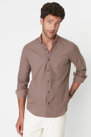 Camicia da uomo Trendyol Burgundy