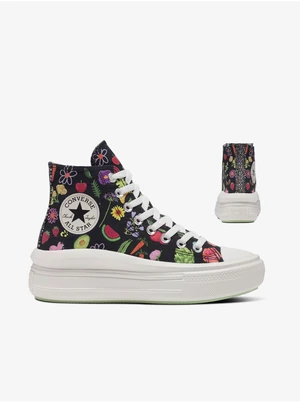 Black Womens Patterned Ankle Sneakers Converse Chuck Taylor All St - Ladies