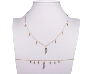 Stainless steel necklace G2211-1-2 gold